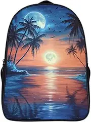 [WUSHAUALNS] School Bags Beach Backpacks Kids School Backpack School Bags 3D Printed Cartoon School Bag for Boys Elementary and Middle School Students 40x28x16cm