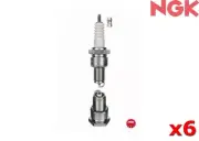 NGK Spark Plug FOR Nissan Pulsar 1984-85 1.5 ET Turbo(N12) Hatchback BPR6ES x6