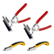 4 Pack Canvas Stretcher Pliers with Staple Remover, Canvas Stretching Pliers with Spring Return Handle As Shown