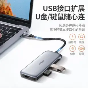 綠聯Type-C擴展塢雷電3/4轉Displayport視頻Mini DP接口hdmi顯示器多屏幕拓展器適用Mac book筆記本電腦