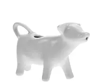Syrup Container, Cow Shape Heat Resistant Cartoon Creamer Pitcher, Pitcher Milk Creamer Jug Ceramic Cup Gravy Frothing Coffee, Syrup Container for Spaghetti Sauce, White Creamer Jar