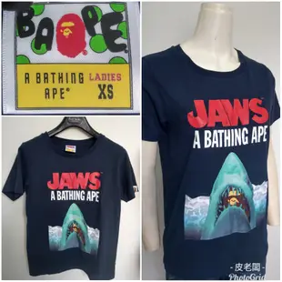 【皮老闆】二手真品 A Bathing Ape x Jaws 2016 春夏聯名 衣服 上衣 短袖 E203 BAPE