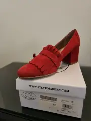 Steven Madden Red Suede Shoes 8.5 M