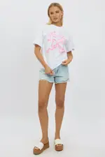 Pink Graphic Tee Short Sleeve - Size 16XL, Women's Graphic Tee