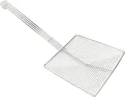 Stainless Steel Square Strainer Skimmer Ladle for Cooking Frying Ideal Kitchen Gadget with Fine Mesh for Pasta and More (Coarse Mesh)