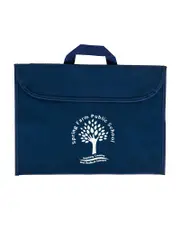 Navy Library Bag With Print