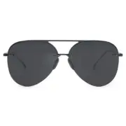 Smaller Megan 2 Jet Black- Tangle Free Aviator Sunglasses