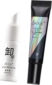 koolsoo Nail Glue Remover Kit Nail Glue Removes Convenient Quickly Nail Glue Super Strong for Press on Fake Nails Tips Acrylic Nails