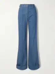 [Adam Lippes] Adam Lippes - Deeda High-rise Wide-leg Jeans - Mid denim - US4 US 4 Blue