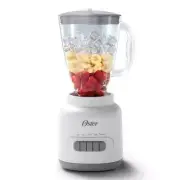 Oster Blender 48-oz 700W 6-Cup, 5-Speed w/ Jar Dishwasher-Safe Plastic White