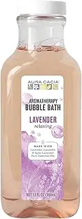 Aura Cacia Relaxing Lavender Bubble Bath, 13 fl oz - Paraben-Free with 100% Pure Essential Oils - Calming and Refreshing Lavender Aromatherapy for Body and Mind
