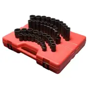 39PC 1/2"DR METRIC MASTER IMPACT SOCKET SET SUN2699 Brand New!