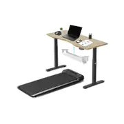 Lifespan Fitness WalkingPad M2 Treadmill with ErgoDesk Automatic Oak Standing Desk 1500mm + Cable Management Tray