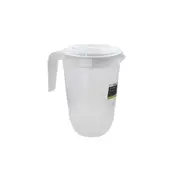 Top Chef 2 Liter Clear Plastic Jug With White Lid - 14.7x14.7x21.8 cm