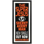 The Super Jesus - Secret Agent Man Promotional Vintage Daybill Poster Framed