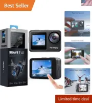 Brave 7 LE 4K30FPS 20MP WiFi Action Camera with Touch Screen EIS 2.0 Zoom Rem...