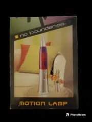 VINTAGE LAVA LITE MOTION GLITTER LAMP 19” Space Rocket Style Light Red Wax w/Box