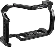 BERZO Camera Cage Aluminum Alloy Camera Video Cage with Dual Cold Shoe Mount Numerous 1/4 Inch&3/8 Inch Threads Replacement for Canon R5/R6/R6 II
