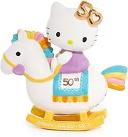 Blue Sky Clayworks Hello Kitty 50th Anniversary Playful Pastel Rocking Horse for Baby Nursery (Baby's 1st)