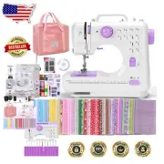 Portable Mini Sewing Machine for Beginners: 12 Stitches, Foot Pedal, Kit