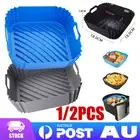 Air Fryer Silicone Pot Air Fryer Basket Liner Non-Stick Reusable Baking Tray~