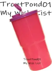 Tupperware ThirstQuake Mega Tumbler 30 oz On the Go Flip Top Cup Pink Purple New