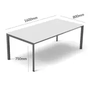 MILLER Straight Table for Office, Home, Team Meeting, Commercial 1600mm