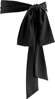 [Glitopper] Women Chiffon Sash Belt Dress Sash Waist Bridal Wedding Belt 50s Belt Accessories 3'' Wide