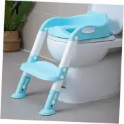 Potty Training Toilet Chair Seat with Step Stool Ladder for Kids and Blue