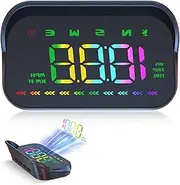 Colorful Heads up Display for Cars,Car HUD Headup Display KM/H MPH GPS Digital Speedometer with LED Large Font Display Car Windshield for All Cars