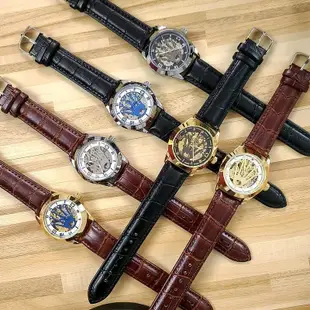 二手全新ROLEX 勞力士 全自動機械錶 帶日曆 精密防水表 真皮錶帶 男士腕錶 休閒商務 時尚鏤空錶