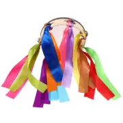 Thickened Ribbon Hand Drum Tambourines with Ribbons Instrument Percussion