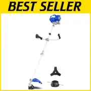 Lightweight 18" String Trimmer & 10" Brush Cutter - Ergonomic Gas Weed Wacker