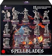 Wildspire 15 Spellblades - Hero & NPC Characters for DND Miniatures 28mm Dungeons & Dragons Miniatures Bulk D&D Miniatures DND Minis Fantasy d d Miniatures DND Figures