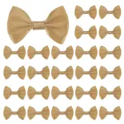 120-Pack Mini Craft Ribbon Bow 1.5x1 Inch for Craft DIY[Khaki]