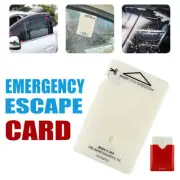 OWL Emergency Escape Card Window Breaker and Seat Belt Cutter Card with Holder