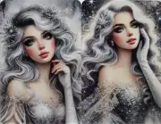 Swap cards Modern playing card back Stunning snowflake Ladies