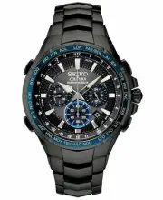Seiko Men's Coutura Solar Chronograph Black Dial Watch SSG021