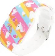 [CATIEBYE] LED Touch Display Unicorn Watch Band Cartoon for Boys and Stylish Digital Wristwatch for Learning Fun for Ages