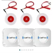 Calltou Wireless Caregiver Nurse Alert Call Button System Call Bell 3 Pack