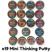 (19) Aarons Crazy Mini Thinking Putty Sealed Tins Packs Party Favor Fidget Gift