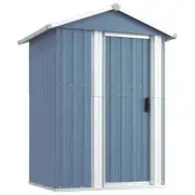 Garden Shed Outdoor Storage Tool Workshop Sheds Steel Grey 126×97.5x177cm