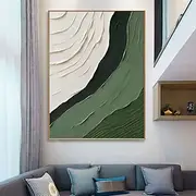 Handmade green abstract wave oil paintings Hand Painted wave ocean Oil Painting Wall Modern Abstract Green Canvas Painting Home Decoration Decor Canvas Painti