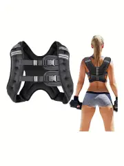 NNETM 18Lbs Weighted Vest - Adjustable, Solid Black