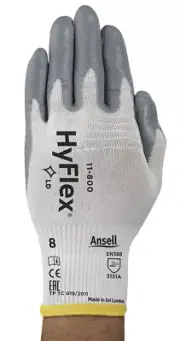Ansell HYFLEX SYNTHETIC GLOVES 6-Pairs White *Australian Brand- Size 6, 7 Or 8