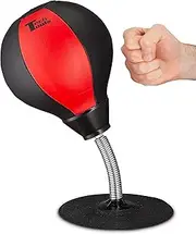 Tech Tools Desktop Punching Bag - Suctions to Your Desk, Heavy Duty Stress Relief Boxing Bag, Cool Stuff for Office, White Elephant Gifts for Boss or Coworker