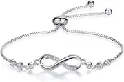 [Generic] Adjustable Zircon Infinity Bracelet for women and girls