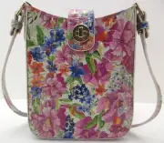 NWT BRAHMIN Marlin Homegrown Ombre Melbourne Genuine Leather Pink Floral Print