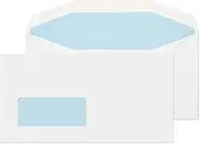 Blake Purely Everyday DL+ 121 x 235 mm 90 GSM Gummed Mailer Low Window Envelopes (7114SW) White - Pack of 1000