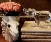 Vintage Trunk Up Elephant Baccarat France Crystal Elephant, Signed and Stamped,